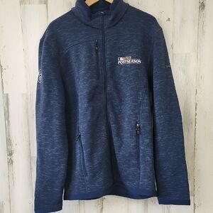 Eddie Bauer Blue Postseason Milwaukee Brewers Zipup Fleece Jacket Size XL NEW